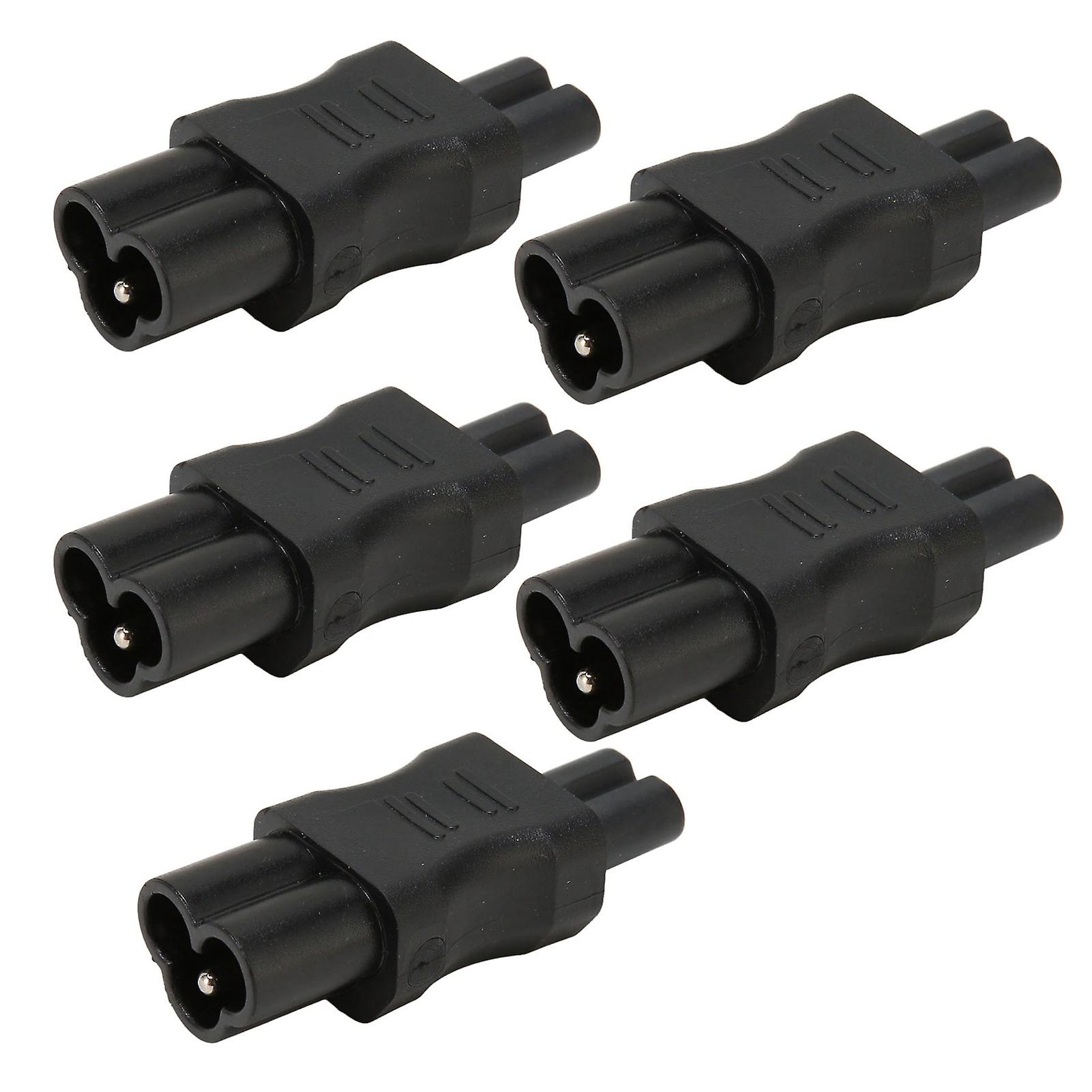 5Pcs IEC320 C6 to C7 Receptacle Connector Power Adapter Supply Main Convertor for PDU Cases UPS Computer Sockets
