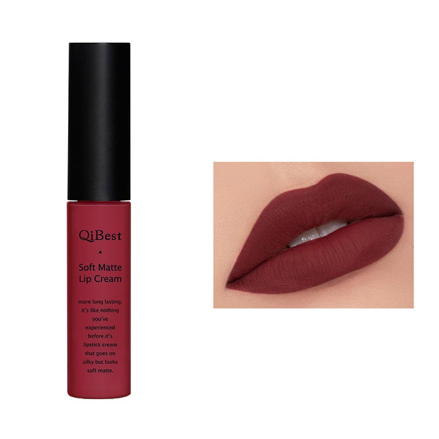 Fornnerg 7ml Lip Glaze Natural Vibrant Color Elegant Soft Matte Lip Cream for Party