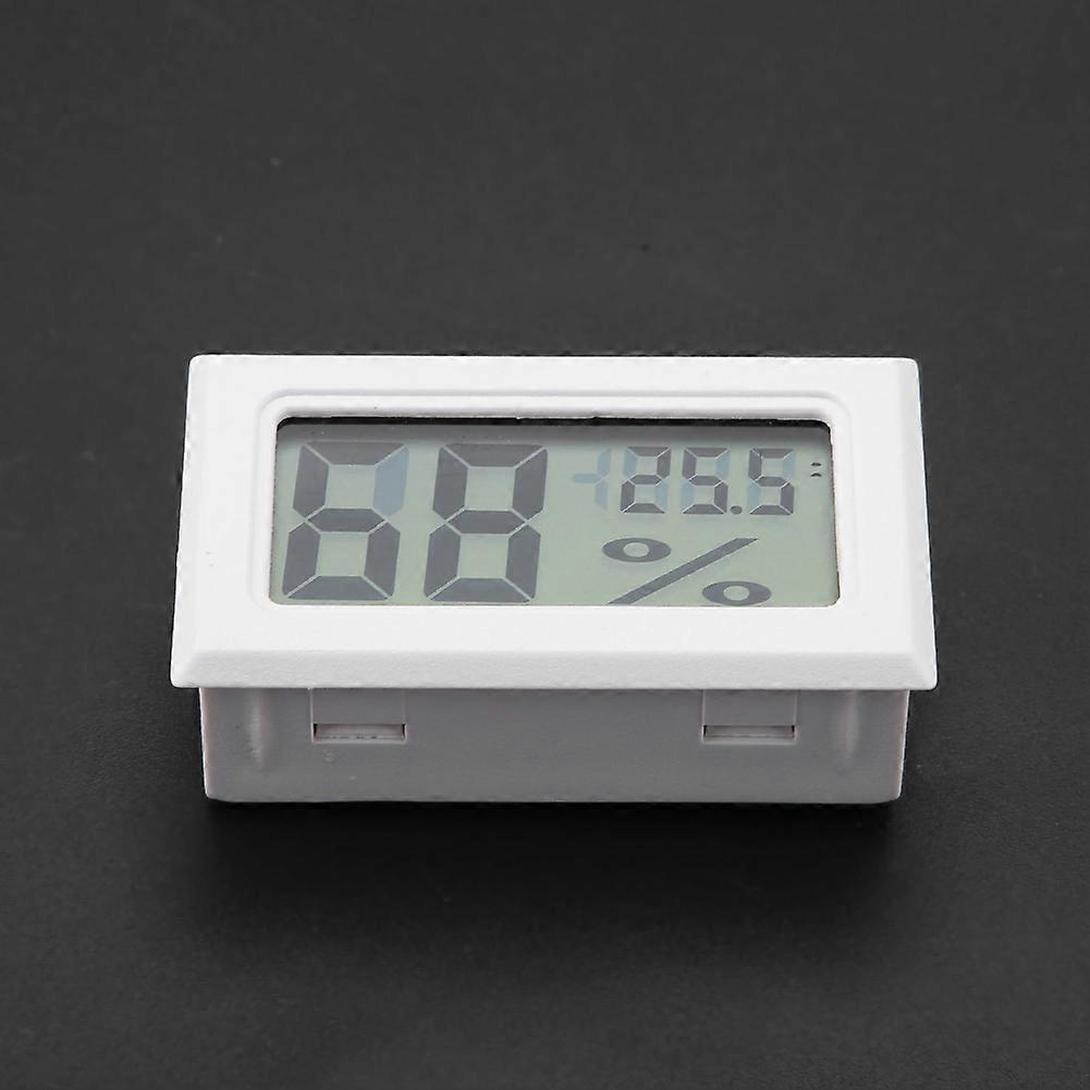 Mini Digital Hygrometer Thermometer with Probe 4.8x2.9x1.6cm White