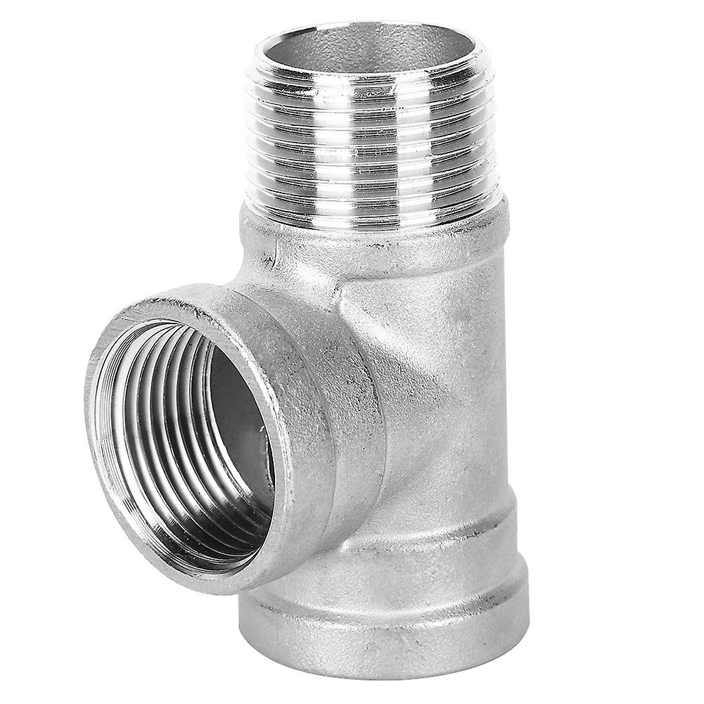 T Shaped Tee Connector Coupling 3 Way G1in 304 Stainless Steel Female Thread Pipe Fitting Adapter Hardware Supplies QWOA7