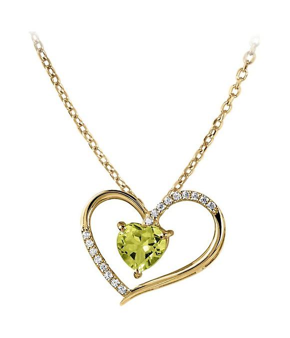 Jacques Lemans - Chain sterling silver plated with peridot - SE-C118G