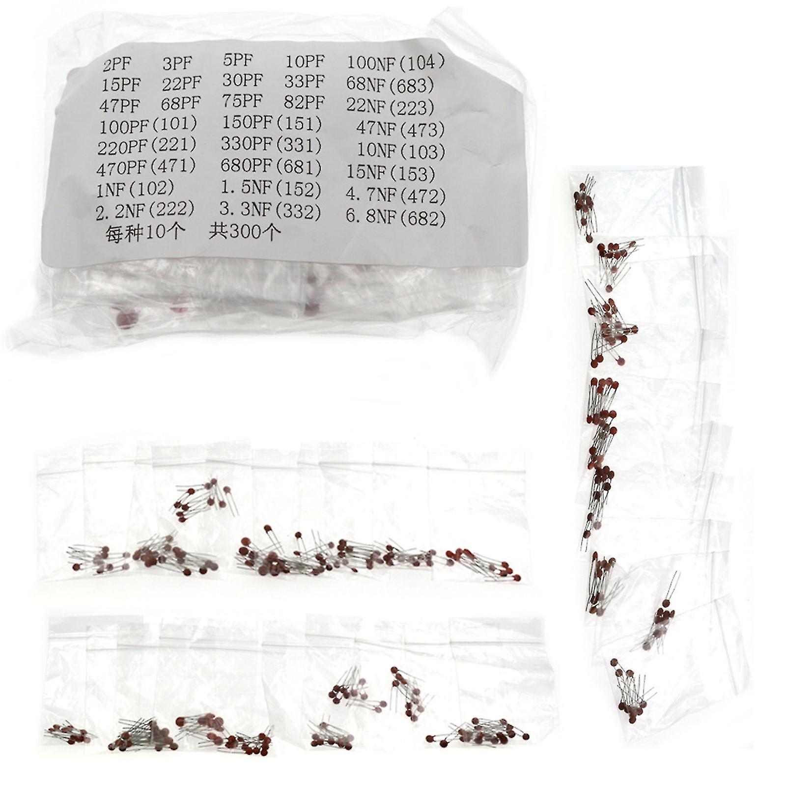 30 Kinds Ceramic Dielectric Ceramic Capacitor Sample Package 2-680pf 1nf-100nf