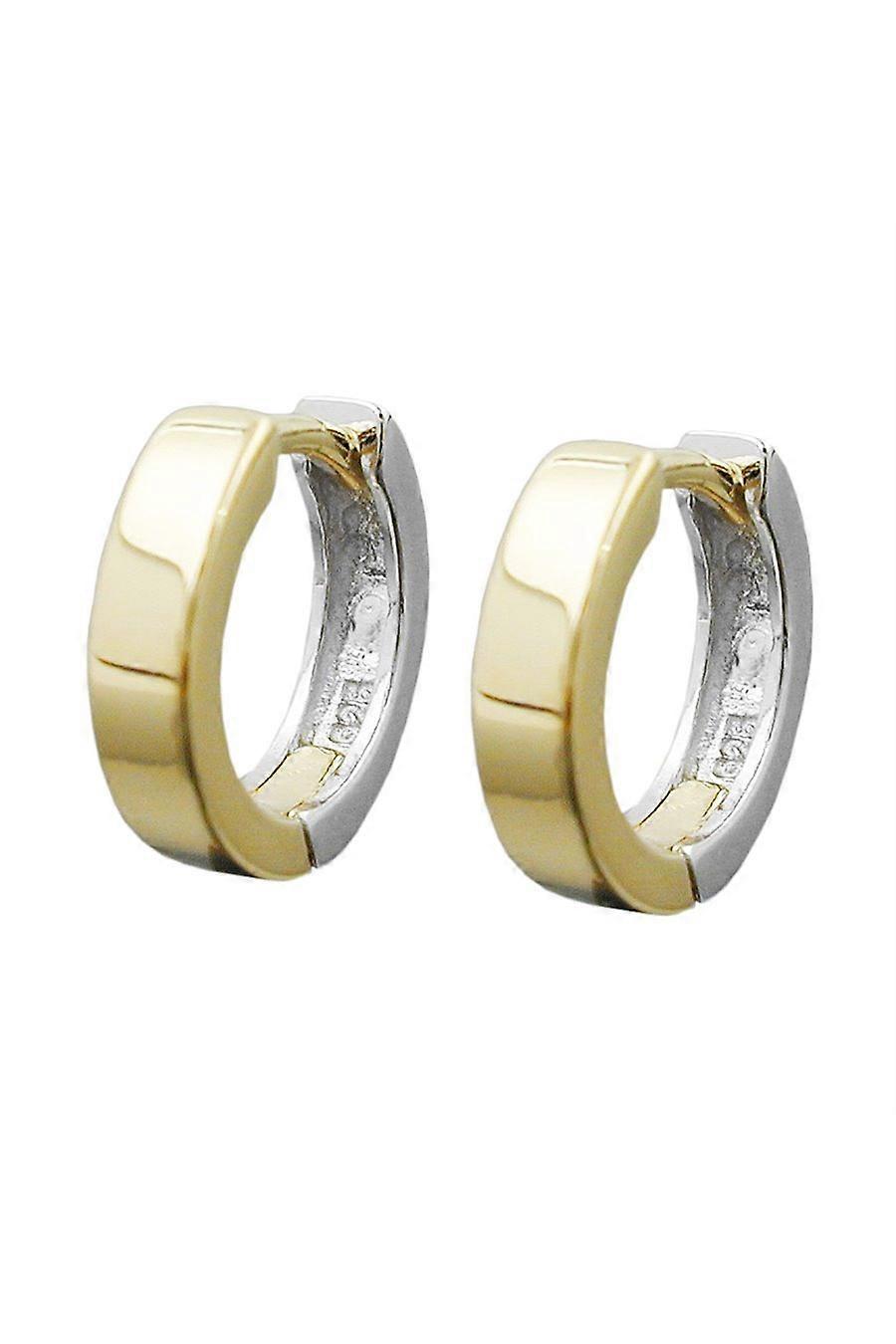 Hoop Earrings Two Tone Silver 925 - Gl91915