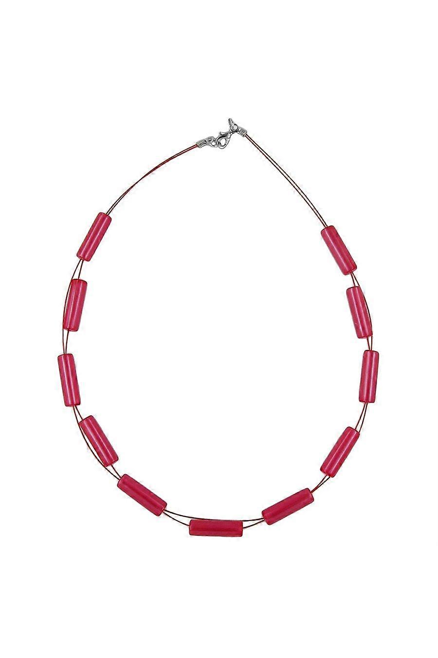 Necklace Tubes Shiny Red - Gl00636