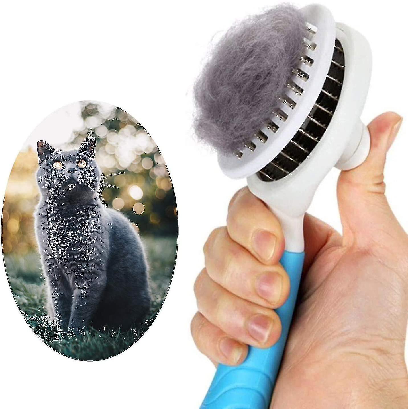 Cat Grooming Brush Self Cleaning Slicker Brushes For Dogs Cats Pet