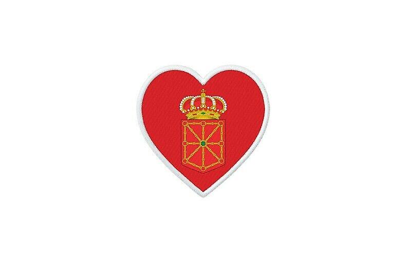 Patch badge ecusson prints thermocollant flag heart navarra
