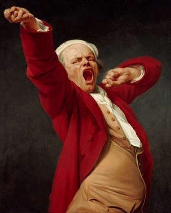 Self-Portrait Yawning Poster