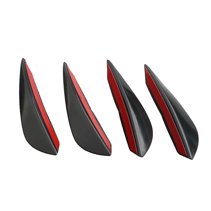 4Pcs Universal Car Front Bumper Fins Lip Spoiler Canards Splitters Chin Diffuser Car Modification
