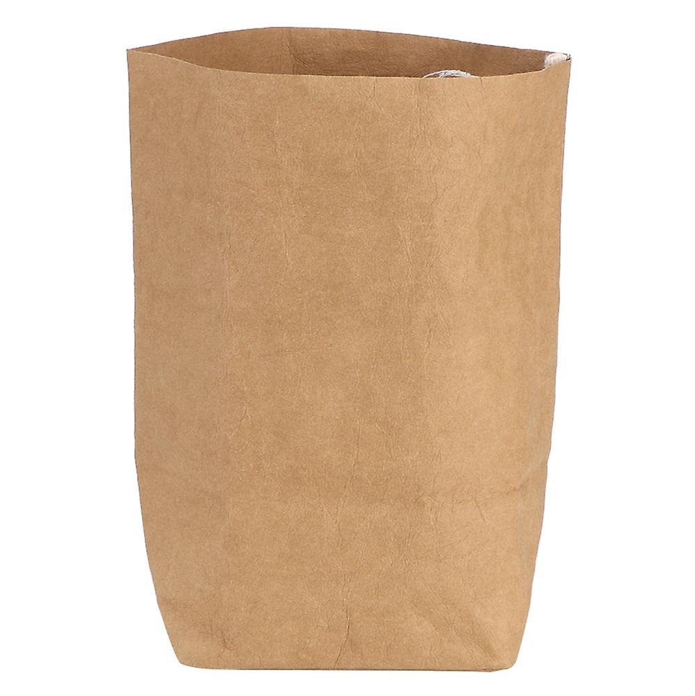 Multi Functional Storage Bag Washable Thick Recyclable Brown Paper Bag with Large Capacity (L)
