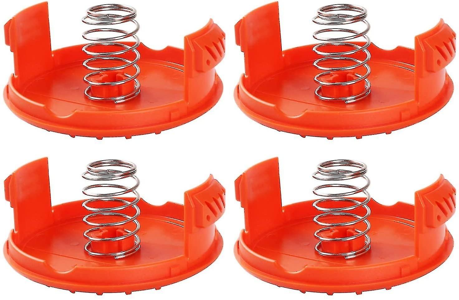 4pcs Spool Caps + 4pcs Springs Spare Parts Accessories Compatible With Black+decker Rc-100-p String