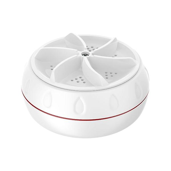 1 Pcs White Mini Portable Washing Machine, Fully Automatic Small Bucket Washing Machine