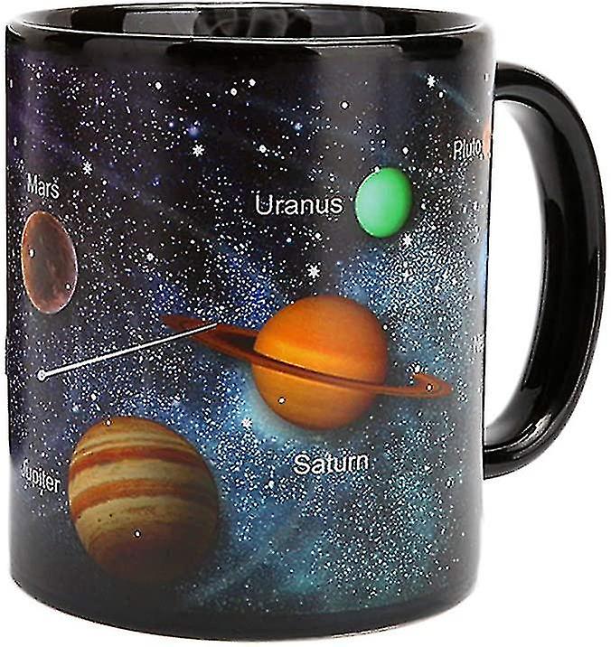 Nirvana Thermal Effect Cups Color Changing Coffee Cup Drinking Cup Difts 330ml Starry Sky (solar System) D