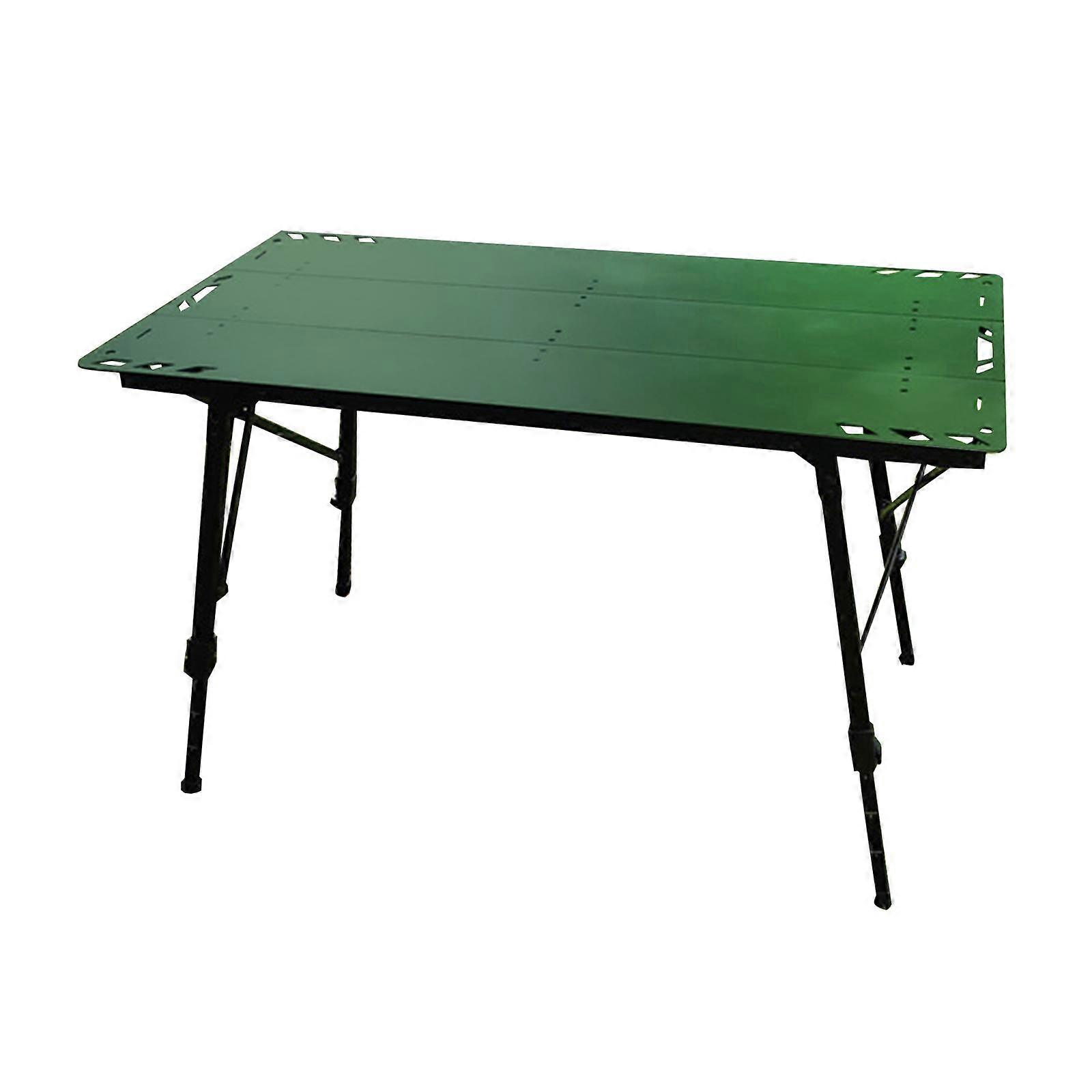 طاولة قابلة للطي من سبائك الألومنيوم للأثاث والحديقة والشواء باللون الأسود