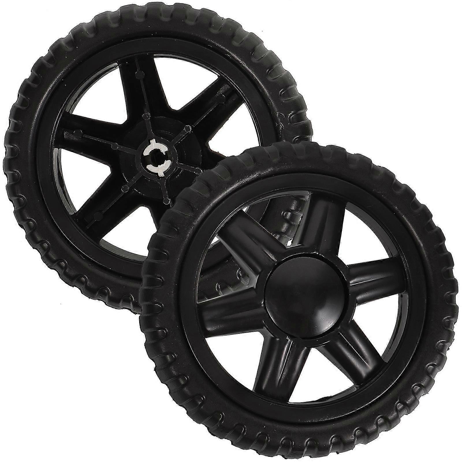 2 Pcs Shopping Cart Wheels - Standard Replacement Trolley Wheels for Baby Trolleys and Carts