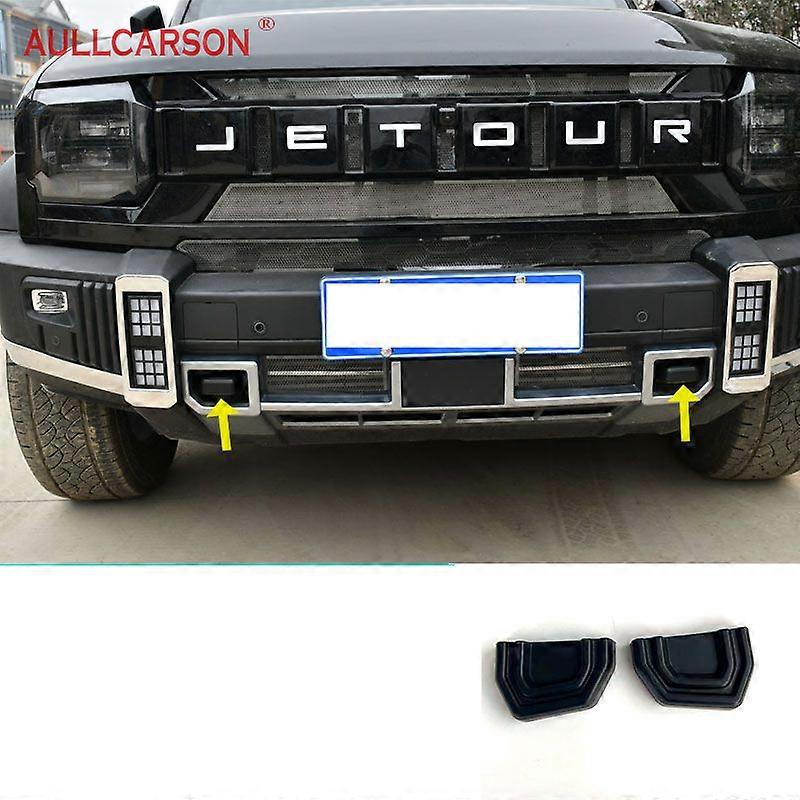 Για Chery Jetour T2 2023 2024 Μπροστινό γάντζο Κάλυμμα ρυμουλκούμενου Πλαστικά διακοσμητικά αυτοκόλλητα Αξεσουάρ 2τμχ