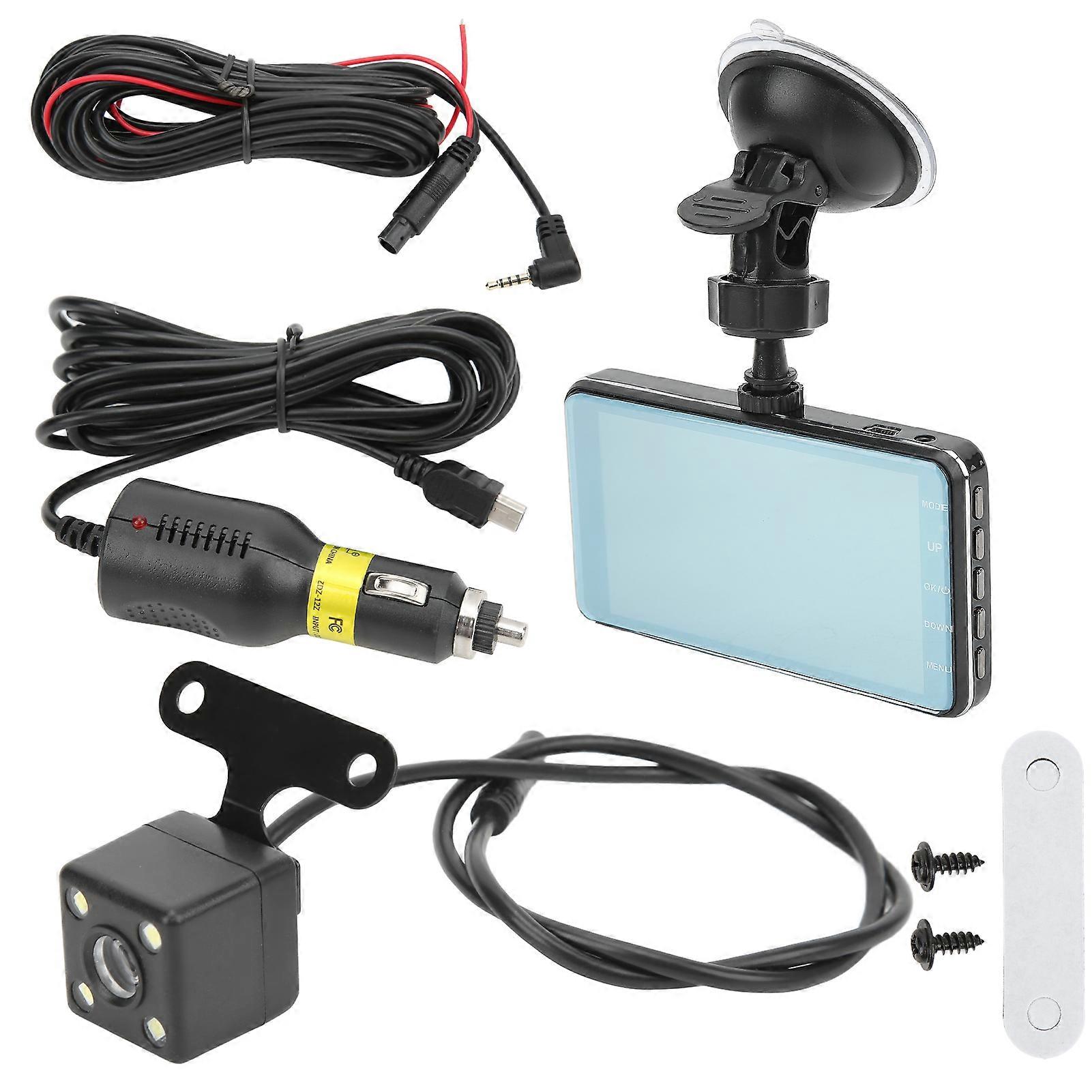1080p Car Driving Recorder Car Dvr Dashcam 170 Wide Angle Loop Recording Dual Lens Dash Camera