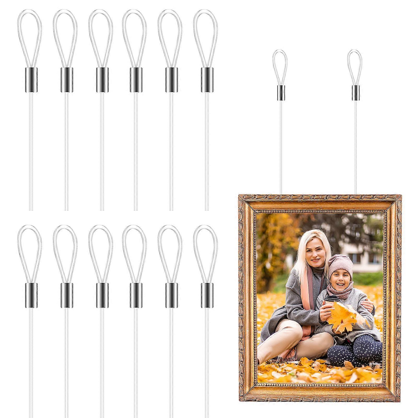 12pcs Fils Suspendus Fils D’image Clairs Cordes Suspendues Cordes À Linge Corde À Linge Câble Invisible 1.5m