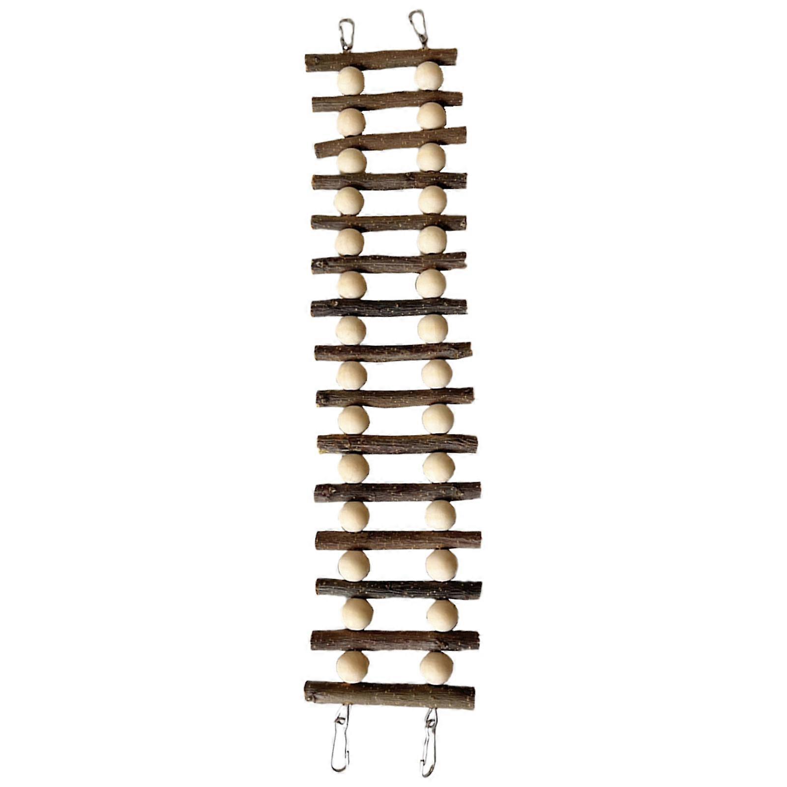 Hanging Bird Toy Colorful with Natural Wood Promote Exercise Easy Installation Bendable Deformation Multi-functional Stand