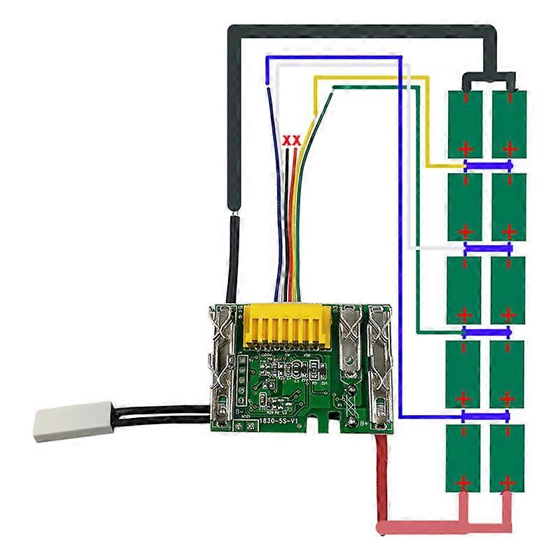 Circuit Board Pcb/led For Makita 18v Bl1830 Bl1840 Bl1850 Power Tool Lithium Battery Protection Circuit Board Led Circuit Board