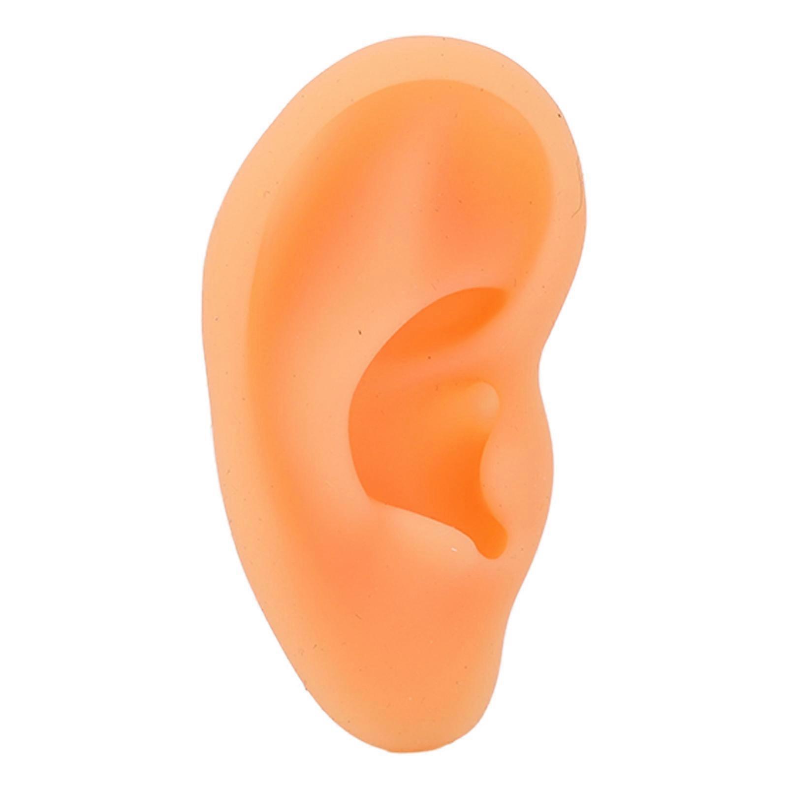 Ear Model Simulation Soft Silicone Professional Ear Display Mould For Hearing Aid Earrings Left
