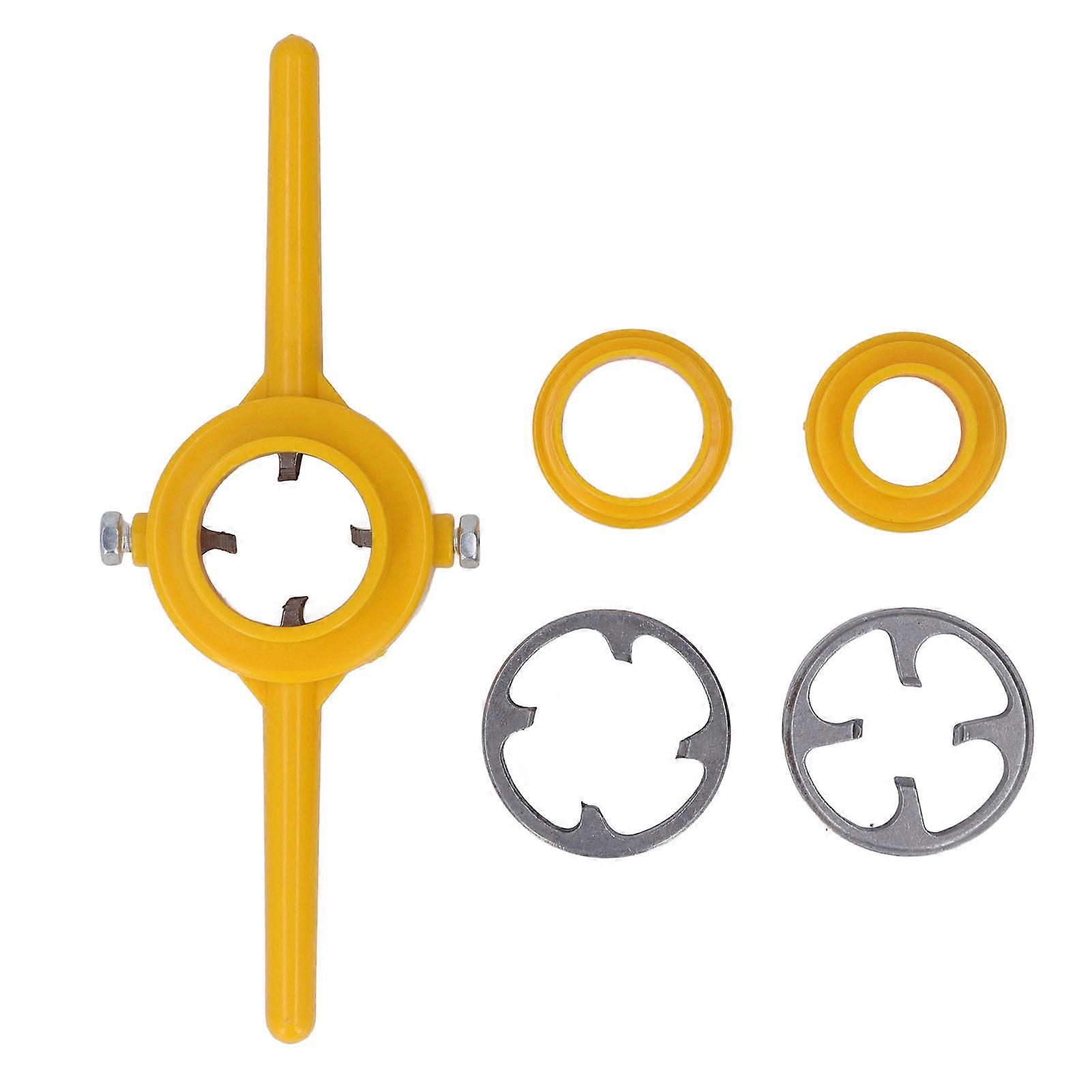 6Pcs Tap Die Set NPT 1/2in 3/4in 1in Alloy Steel Thread Tapping Tool Kit for PVC Pipe