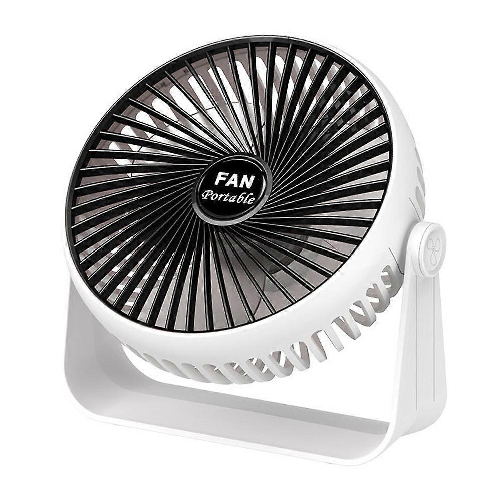 USB small desktop fan-6-inch portable fan, 3-speed strong airflow, silent operation, 360 rotation