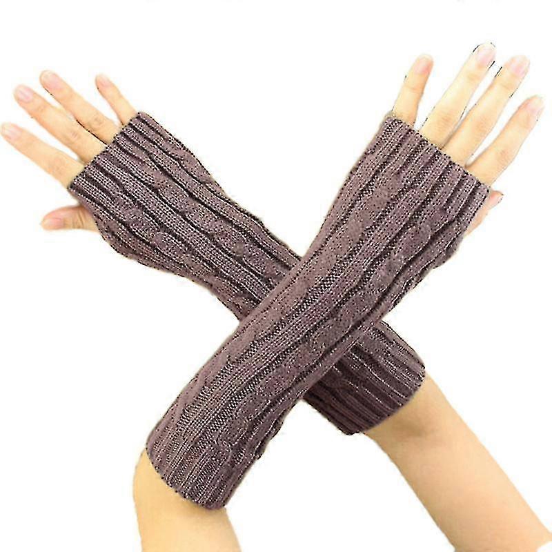 Ladies Fingerless Long Gloves Mittens Half Finger