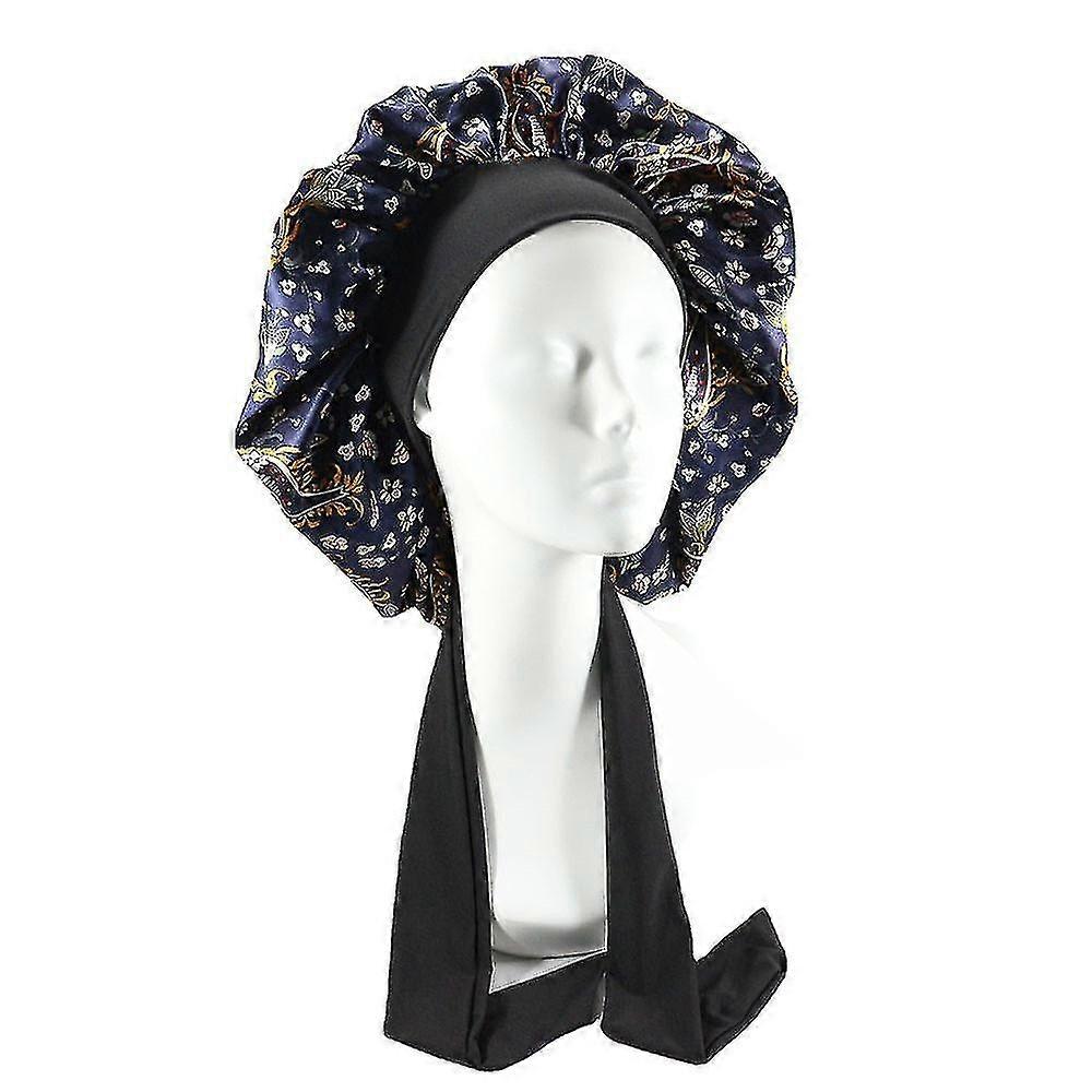 Gorro de cetim de seda para capô adormecido com tie band noite Cap_c