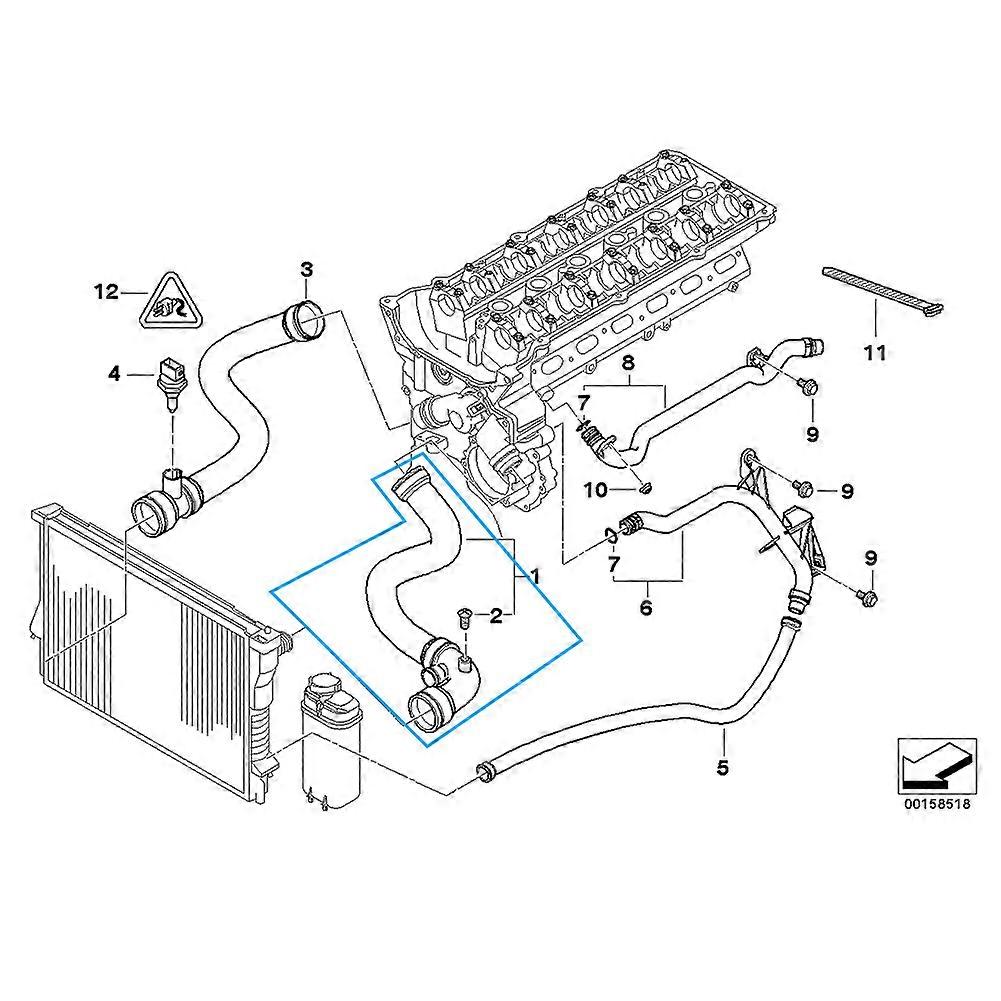 Coolant Radiator Hose 11531436406 Fit For E46 320 323 325 328 330 Size 7