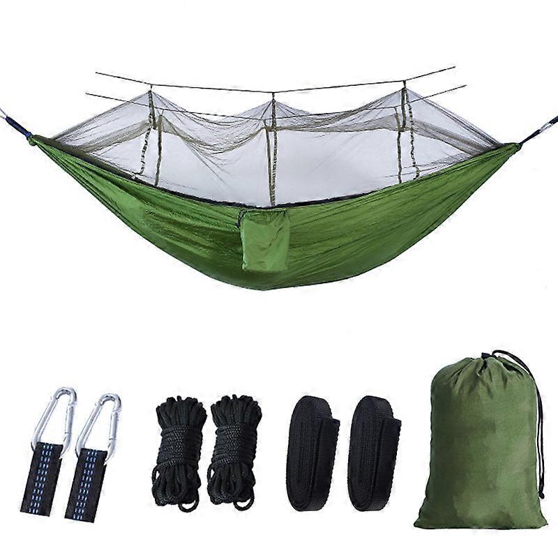 Camping Hammock Ribbon Anti-mosquito Outdoor Single Double Mosquito Net Hammock Parachute Cloth