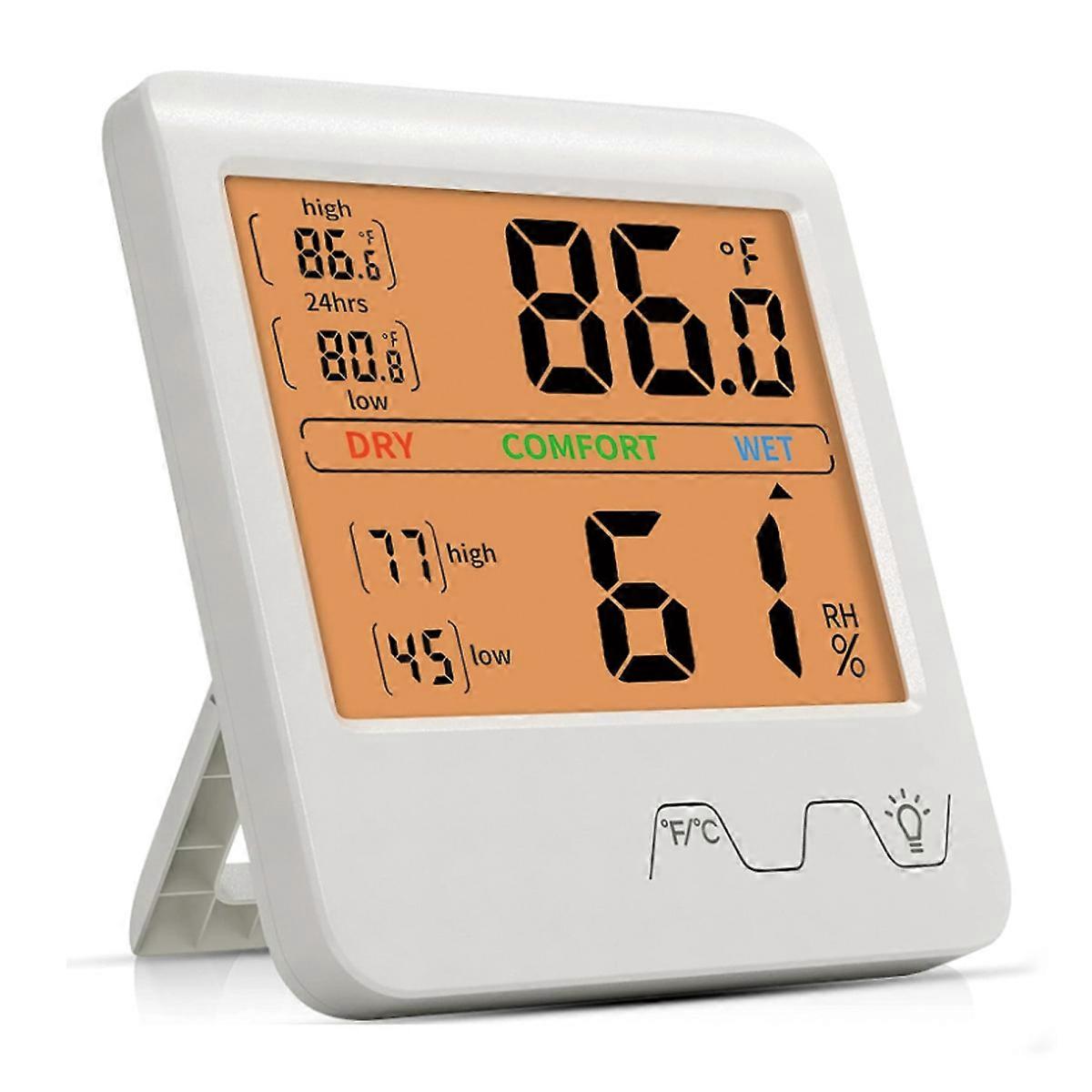 Backlight Screen Hygrometer Indoor Thermometer Temperature and Humidity Room Thermometer Humidity Gauge Indicator