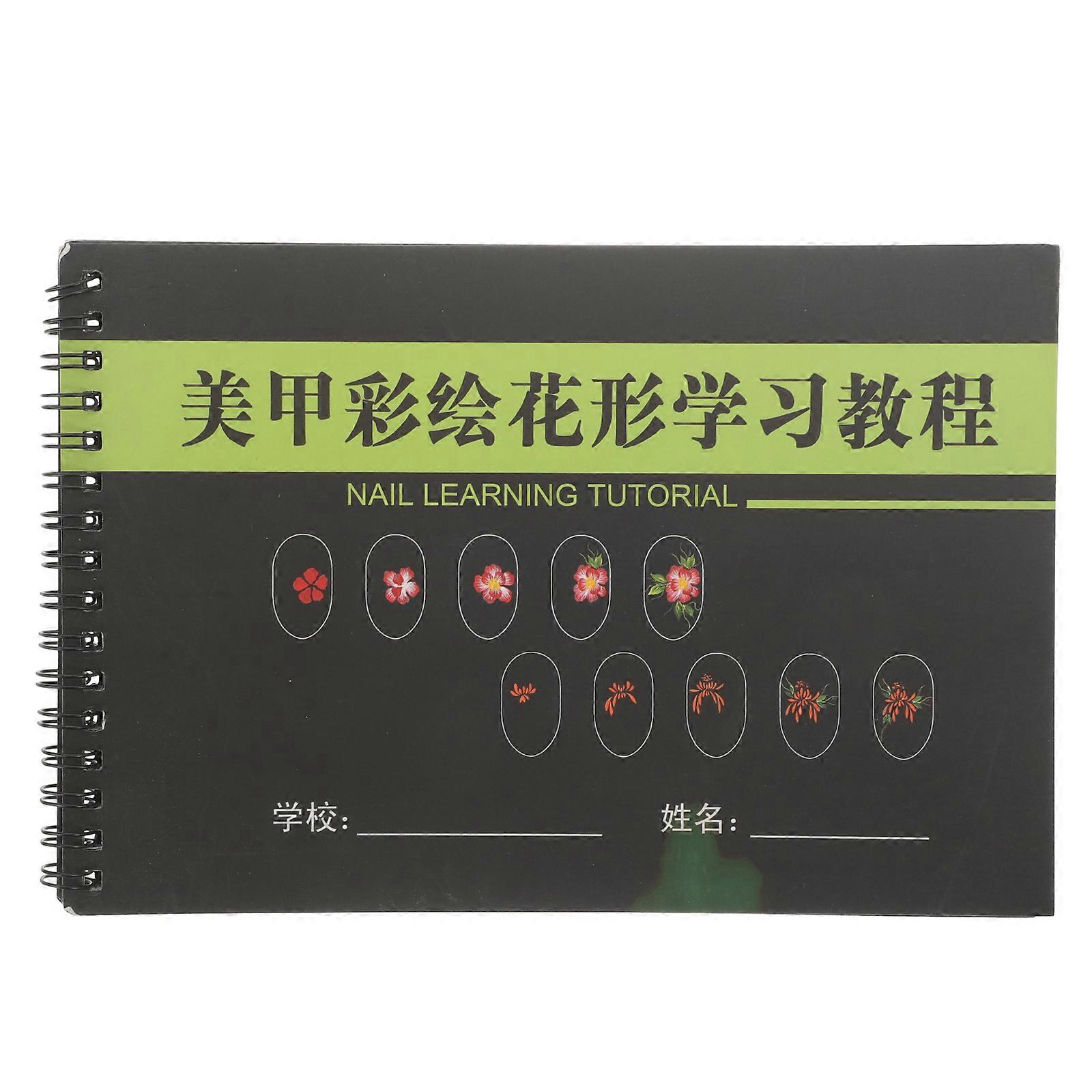 Nail Practice Book Learning Paper Book Nail Practice Template Manicure Drawing Exercise Book