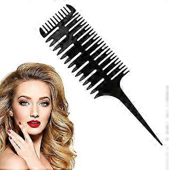 Visgraat Kam 3-weg Haar Highlighting Sectie Kam Weven Sectie Folie Kam Styling Haarverven KamMen Voor Haarkleuring