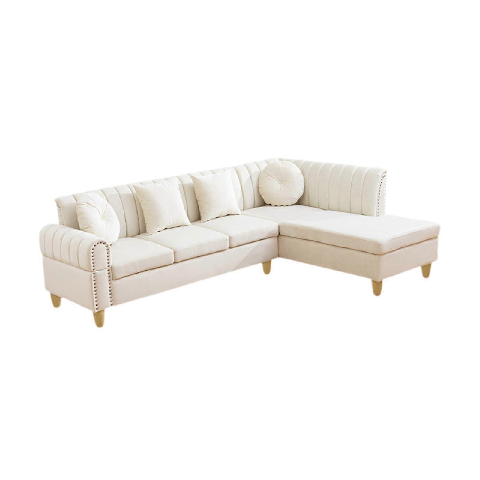 Schnittsofa Couch Chaise Ecksofa Couch für Wohnung Wohnzimmer Zuhause