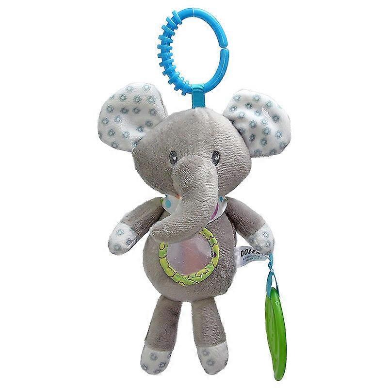 Baby Tags Stuffed Animal Soft Toy Lovey Elephant Plush Bell Toy Built-in Rattles Sensory Toy For Newborn Toddler Infant Gifts - Baby Rattles & Mobiles