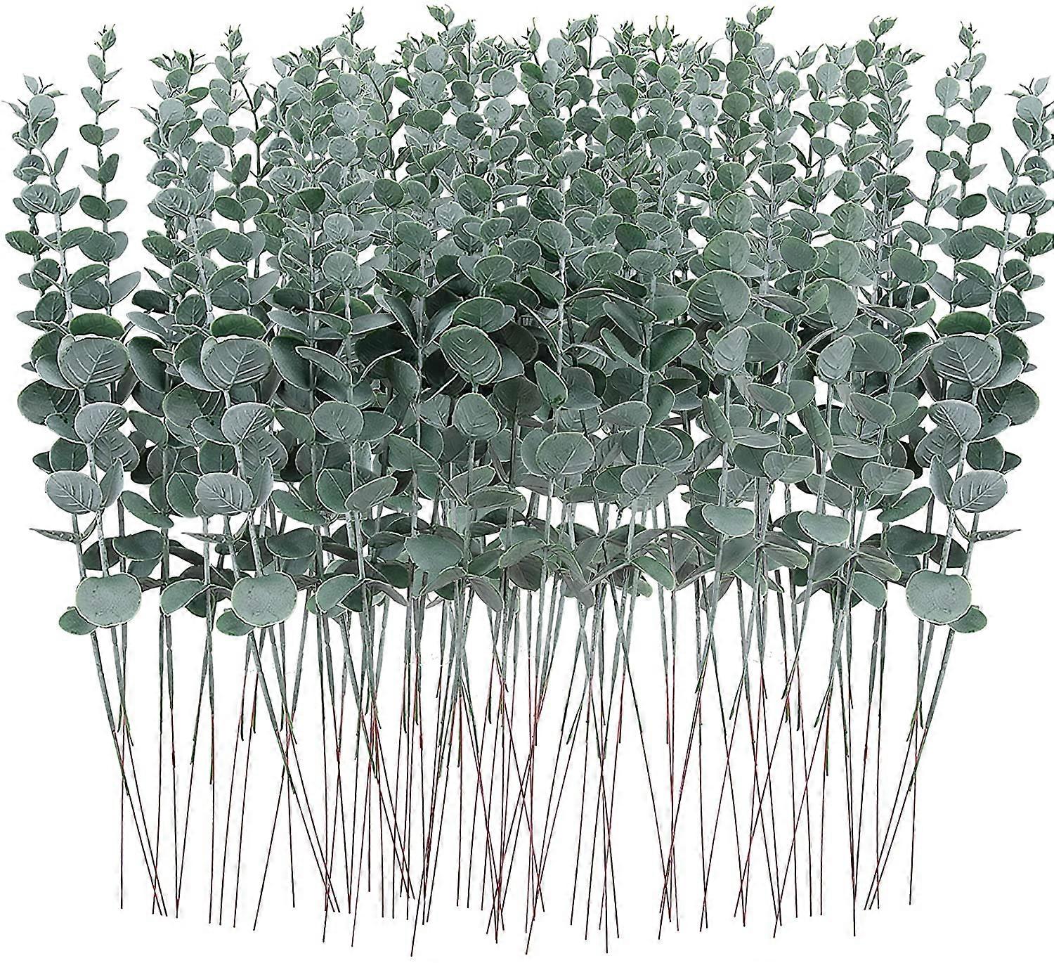 6 Steli Di Eucalipto Artificiale HomeKaren, Rami Lunghi 70 Cm Finto Verde Per Decorazione, Piante Finte Per Vaso E Ghirlande - 2