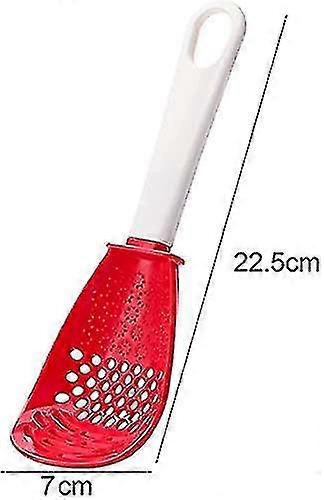 2pcs multifunctional cooking spoon, kitchen toolsskimmer scoop,red