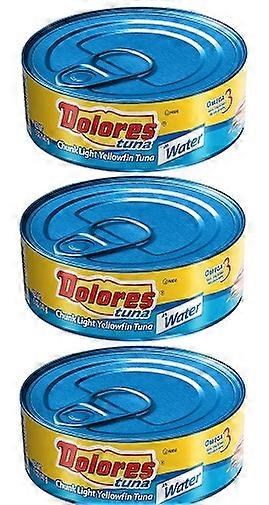 Dolores Tuna Chunk Light Yellowfin Tuna in Water 3 Pack