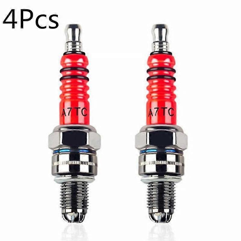 2/4pcs Spark Plug Cr7hsa Atrtc High Performance 3-electrode For Gy6 50cc-150cc Scooter
