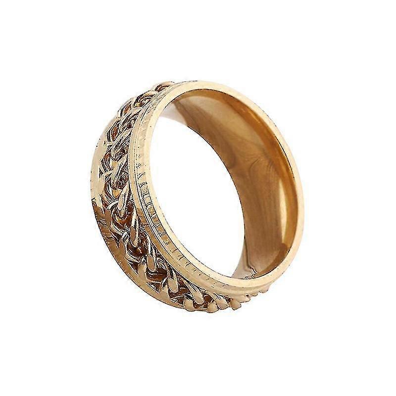 Stainless Steel Couple Ring Chain Ring Size10