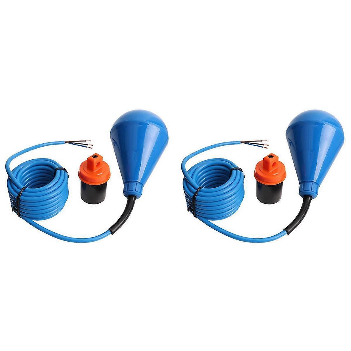 2X Heavy Duty Float Switch for Sewage, Suspended Solids and Viscous Liquids (Line Length 4 Meters)