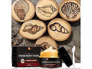 طقم قلم جل حرق الأخشاب ، معجون حرق الأخشاب مع ممسحة لعلامة حرق الأخشاب الحساسة للحرارة DIY للحرف الخشبية ، طقم قلم جل حرق الأخشاب 120 مل