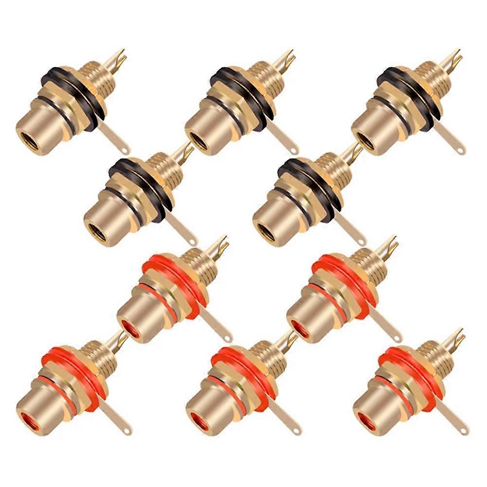 10Pcs/Lot Connector Gold Plated Female Jack Socket Solder