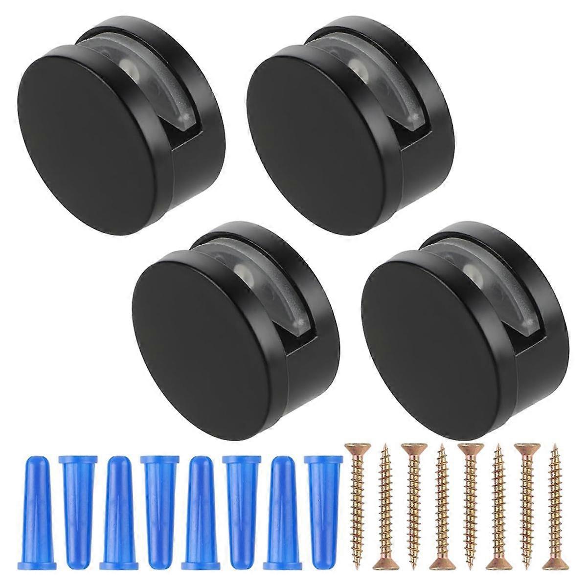 4 Pcs Mirror Mounting Hardware Frameless Adjustable Holders Clips Fixing Mirror Hanging Kit with Du