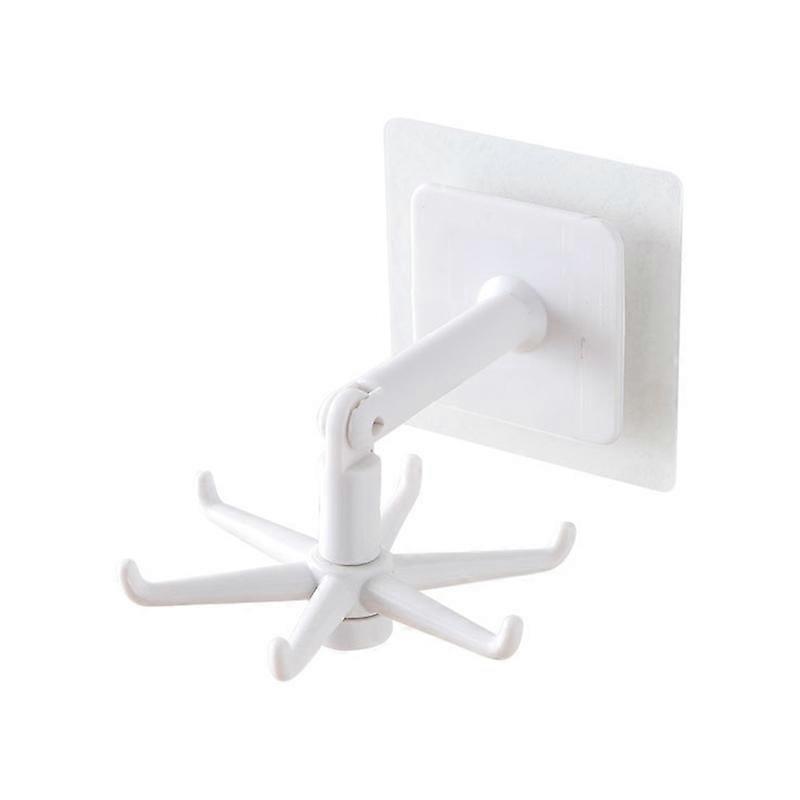 4/6-claw Rotatable Hook Punch-free Universal Hanger Hanging Gadgets Storage Accessory for Bath Wall Kitchen