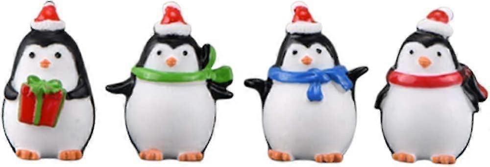 4pcs Penguin Animals Ornts En Micro