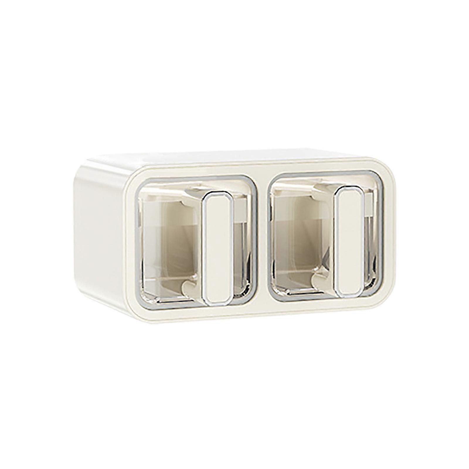 Multifunctional Wall-mounted Kitchen Seasoning Box For Horizontal And Vertical Use Transparent Drawer With Spoon Sealed Seasoning Box FLYE0729