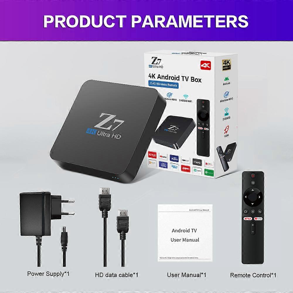 Z7 MINI Smart Android Mini TV BOX Android 10 Support 2.4GHz/5GHz Dual Wifi 4K HD TV Box H.265 Streaming Smart Set Top Box