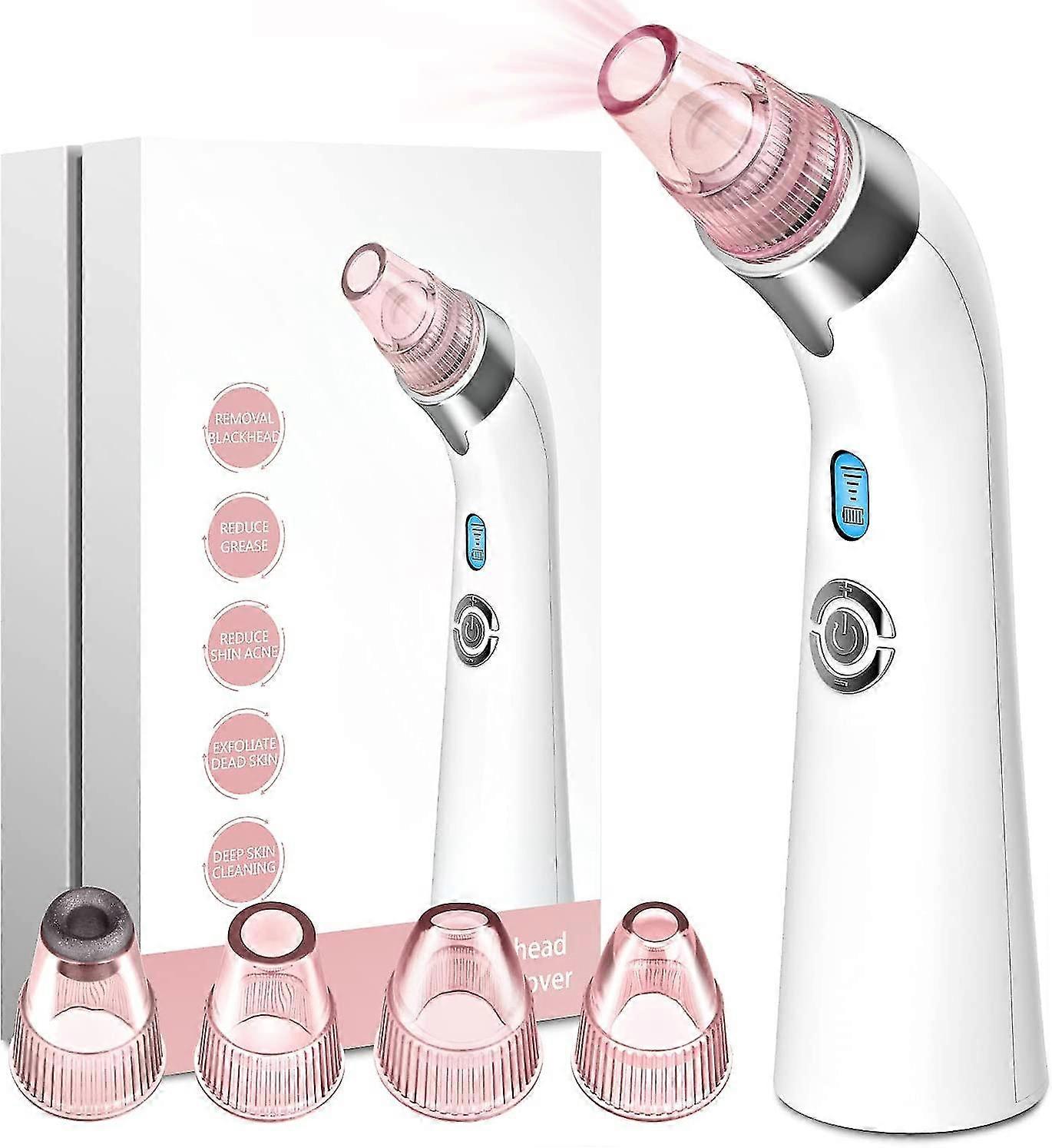 Remover Vacuum - Pore Cleaner Usb Rechargeable Acne Comedone Extractor Tool Machine With 5 Adjustable Suction Power And 4 Replacement Probes