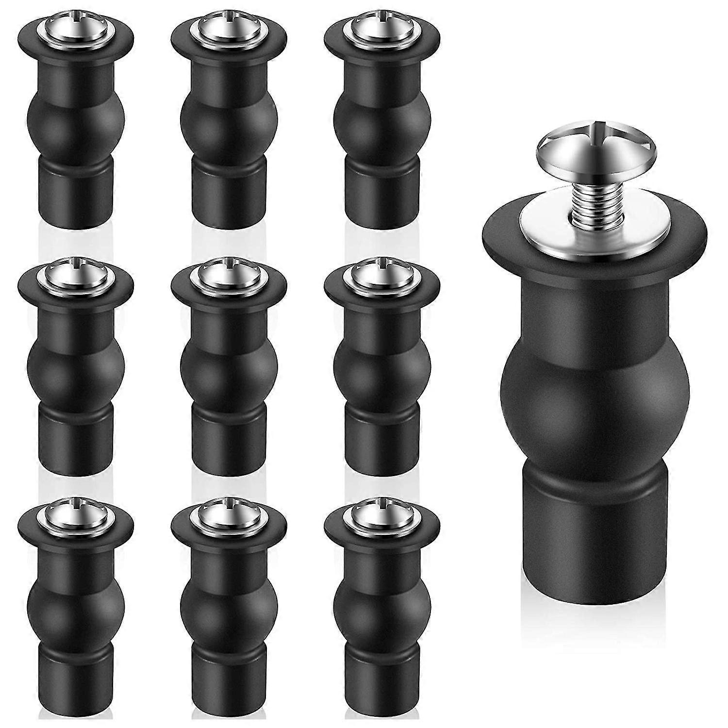 10 Pieces Toilet Screws Universal Toilet Expanding Screws Toilet Hinge Bolt Replacement Rubber Blin